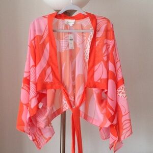 ❤️ Anthropologie - 'Pink Combo' Wide Batwing Top